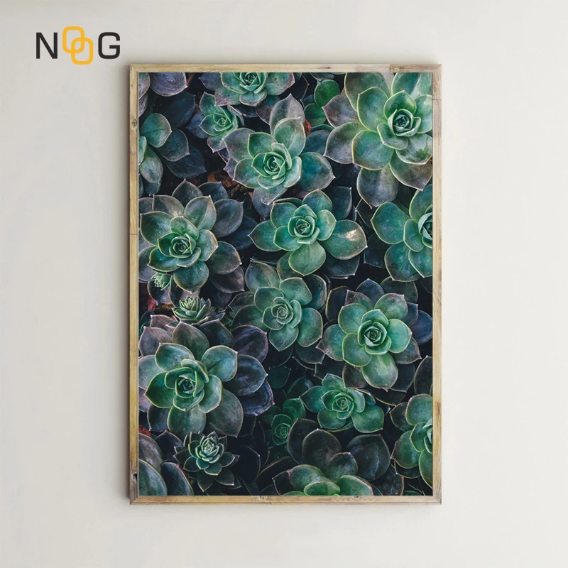 

NOOG Succulent Plants Leaves Wall Art Canvas Painting Nordic Posters And Prints Wall Pictures For Living Room Decor