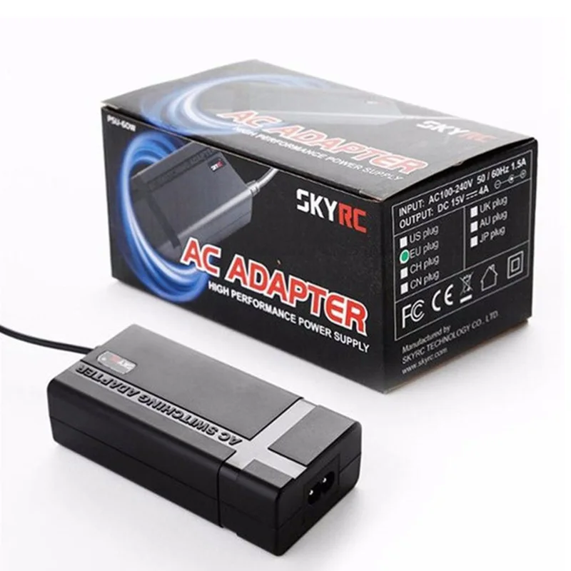 100% оригинальный адаптер питания SKYRC 15 в 4A AC вилка стандарта ЕС и США для Skyrc IMAX B6/mini