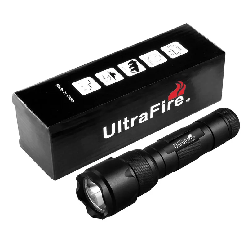 Светодиодный фонарь UltraFire WF 502B Портативный XP L V6 18650 фонарик Перезаряжаемые Фонари