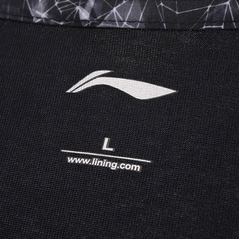Li-Ning мужские модные дышащие футболки из 63% хлопка 37% полиэстера с подкладкой