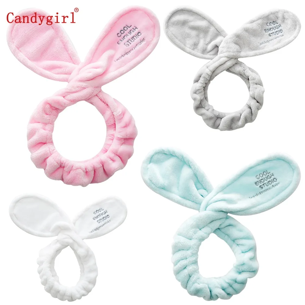 Бархатная эластичная лента для волос с ушками кролика 4 шт.|Аксессуары девочек| |