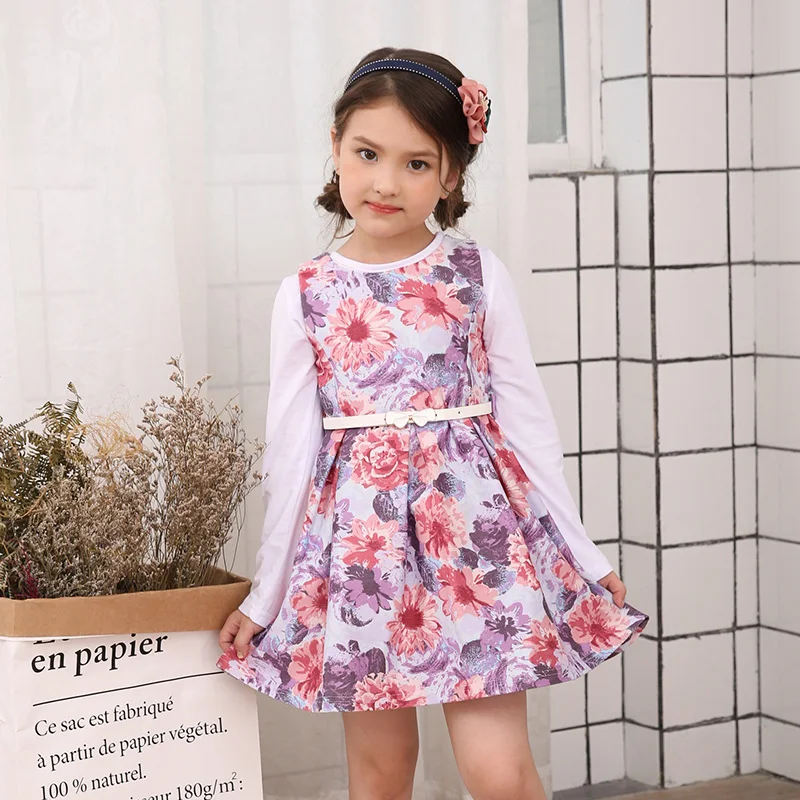 Hot Selling Kid Girls Cotton A-Line Sleeveless Dresses All Match Girl's Dress Fashion | Детская одежда и обувь