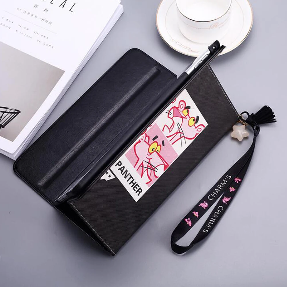 ETHALA Pink Panther Case 9.7'' For iPad mini Awakeup PU Hard Cover Tablet with Stand Holder Shockproof Shell for ipad 2 3 4 |