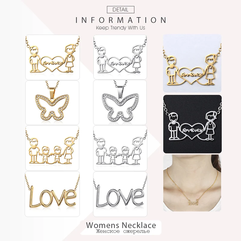 Ожерелье Trendsmax женское ожерелье из нержавеющей стали золотого цвета пара навеки