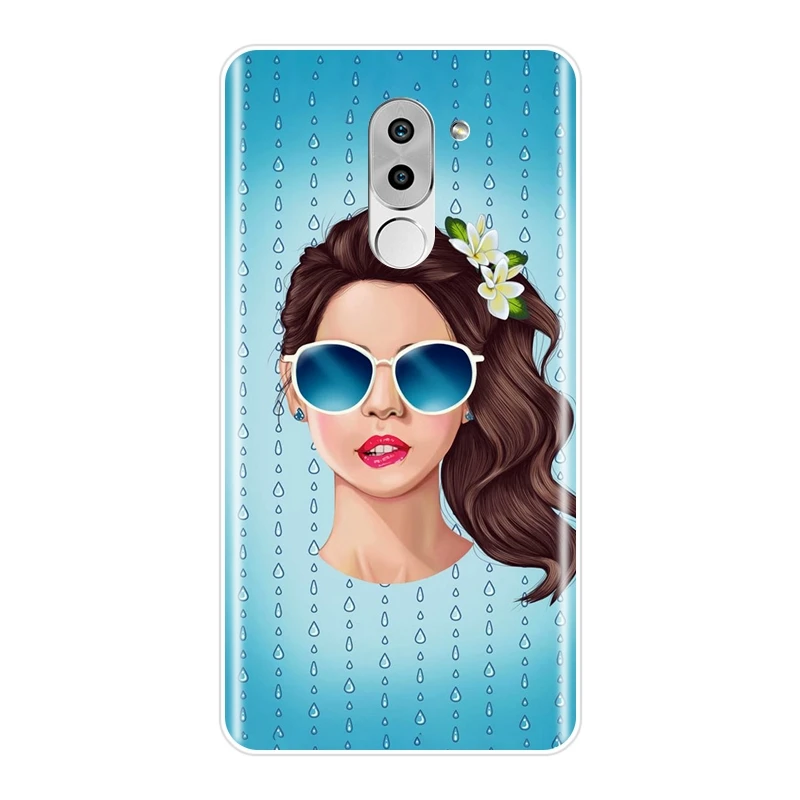 Чехол накладка для Huawei Honor 6 5A 4X 5X 6X мягкий силиконовый чехол розового и желтого