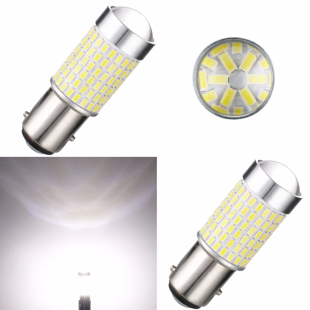 Лампочки AGLINT 1157 BA15D 2 шт. светодиодный прожектор 3014 SMD 144 чипов супер яркий