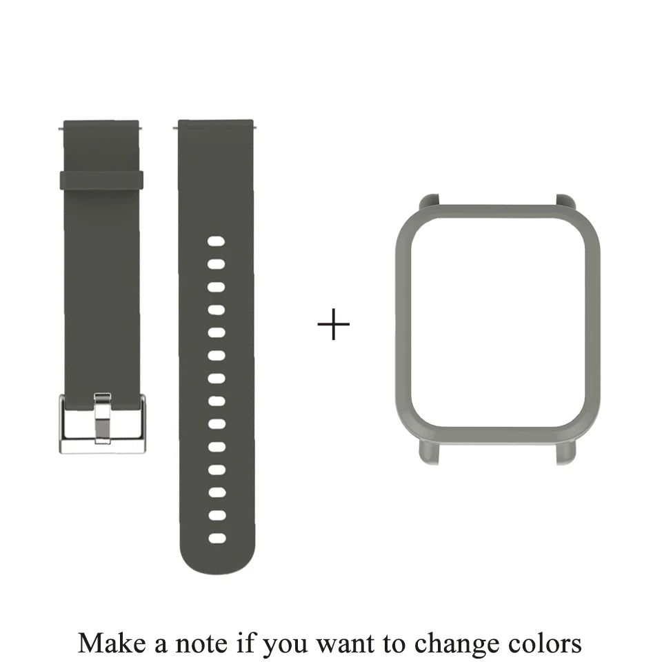 Army Green Mijobs силиконовый ремешок Браслет защитный чехол для Xiaomi Huami Amazfit GTS Bip BIT PACE Lite Молодежные часы PC оболочка бампер - Цвет: Army Green