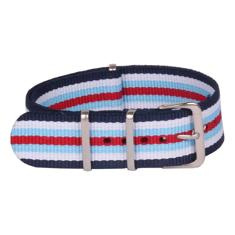 

Fashion 20 mm Watchbands Men Women Army Navy White Nato Fiber Woven Nylon Watch Straps Wristwatch Band Buckle 20mm watches belt