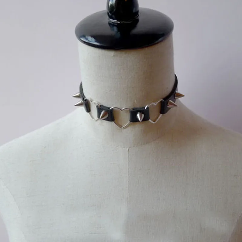 Колье чокер ручной работы в стиле панк Харадзюку металлическое колье с 3
