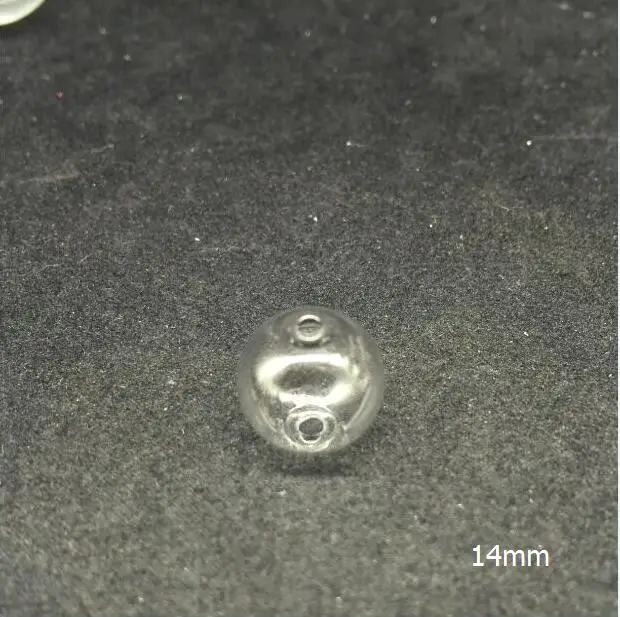 14 мм круглый шар стеклянная сфера пузырчатая бутылка с двойным отверстием 10 шт