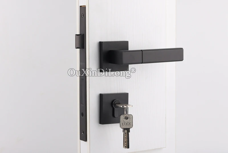 Prachtige Ontwerp Europese Insteekslot Deurslot Set Koperen Binnendeur Lever Lock Voor Woonkamer Slaapkamer Badkamer 7 Kleuren 40 Off