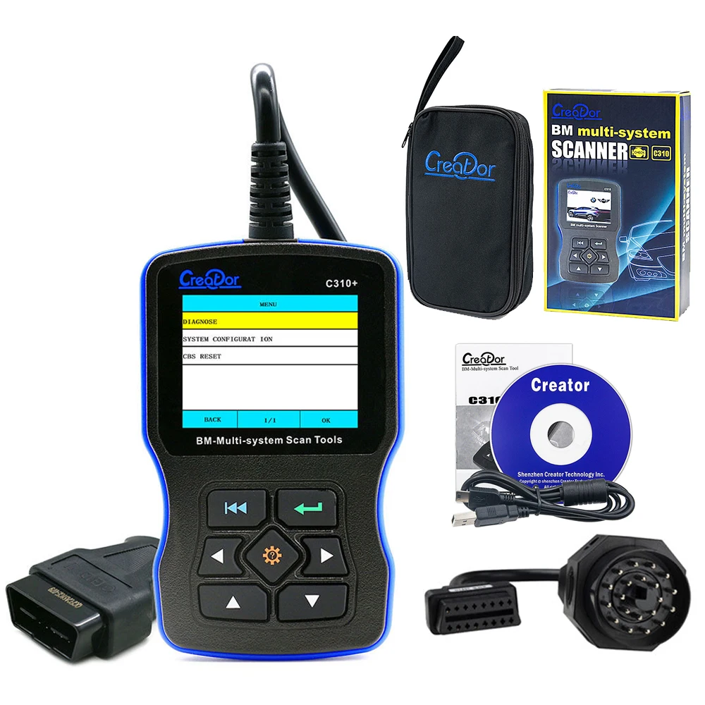 OBD2 сканер для BMW Creator C310 + V7.0 подушка безопасности/ABS/SRS диагностический