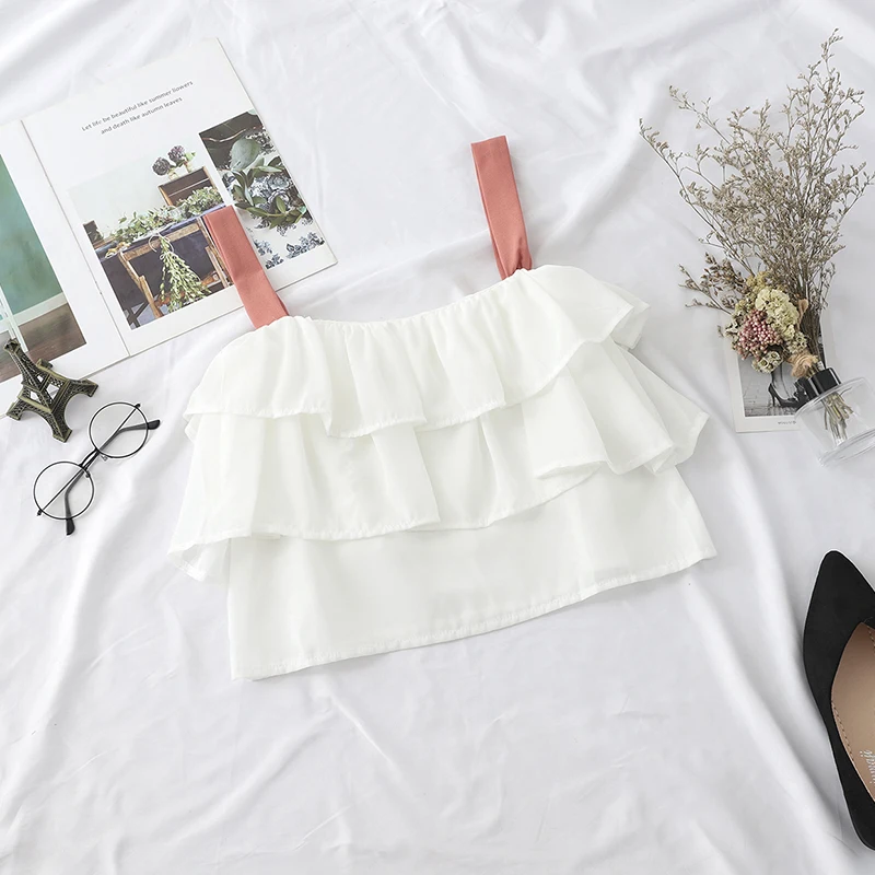 Женские спортивные костюмы Новый 2019 Лето Спагетти ремень Блузка Топ и штаны с