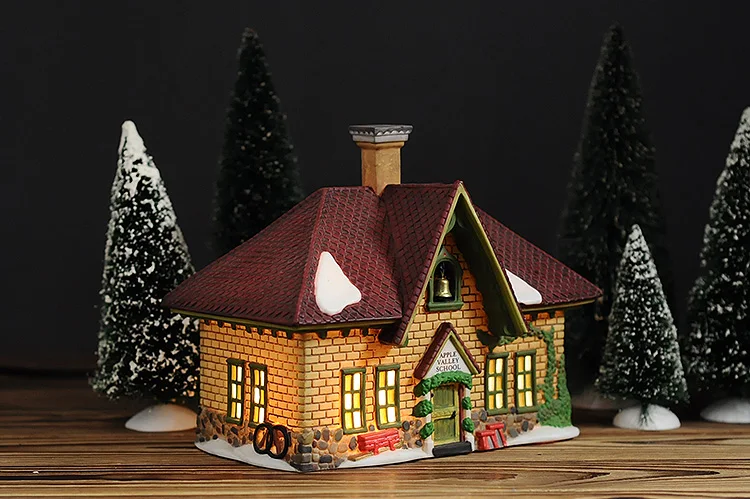 Декоративный подарок Новая английская серия APPLE VALLEY школьный керамический дом с