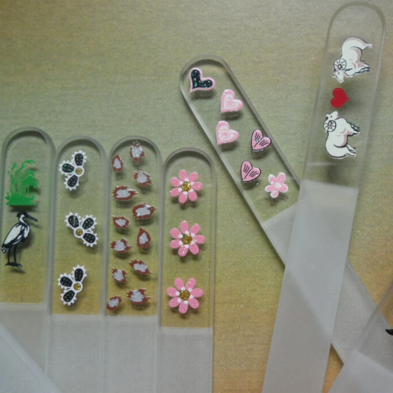 5 шт./лот пилки для ногтей Новые прозрачные и полупрозрачные прочные из