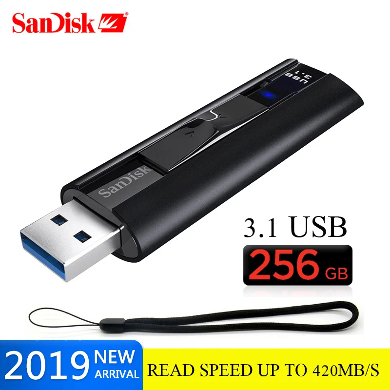 Двойной флеш-накопитель SanDisk Extreme PRO USB 3,1 флешки 128 ГБ 420 МБ/с. Memoria usb флэш-накопитель 128 ГБ 256 ГБ флэш-накопитель U Диск флеш-накопитель