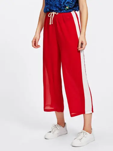 2018 женские свободные широкие брюки весна лето Танцевальные Мешковатые для