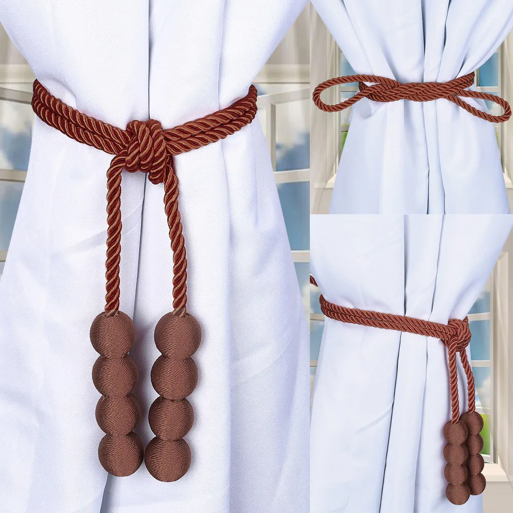 2Pcs Rope Window Curtain Tiebacks Tassel Binding Tie Backs Home Decor | Дом и сад