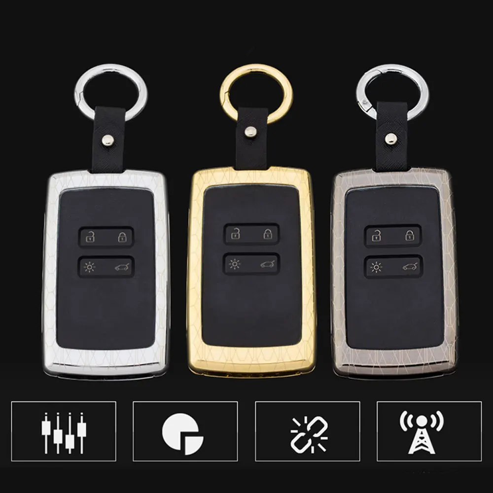 Чехлы для автоключей из оцинкованного сплава ATOBABI для Renault Clio Talisman Megane Scenic Kadjar Captur Koleos Smart Remote Fob Shell Cover