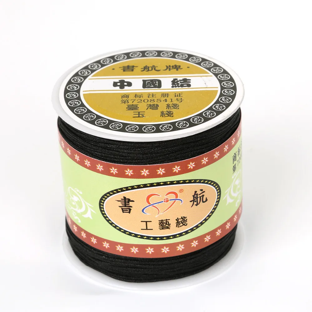 Смешанный нейлоновый атласный шнур для китайского узла шелковый макраме сделай