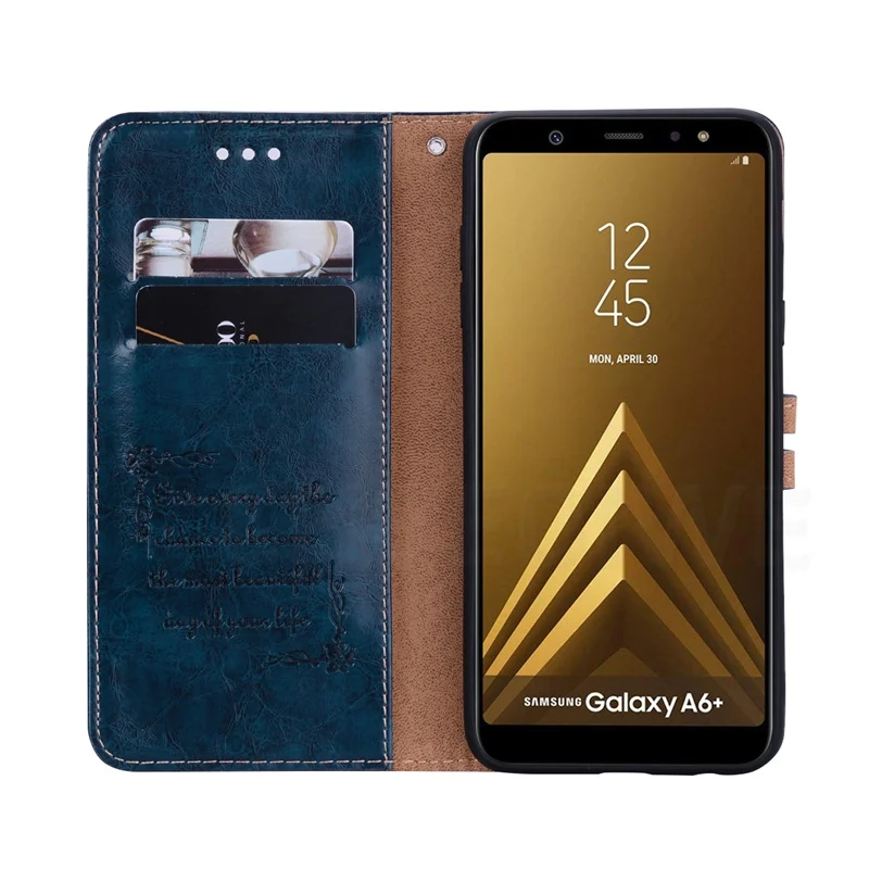 Деловой Чехол-книжка CHOEOIWE для Samsung A6 Plus 2018 + чехлы-бумажники из искусственной кожи