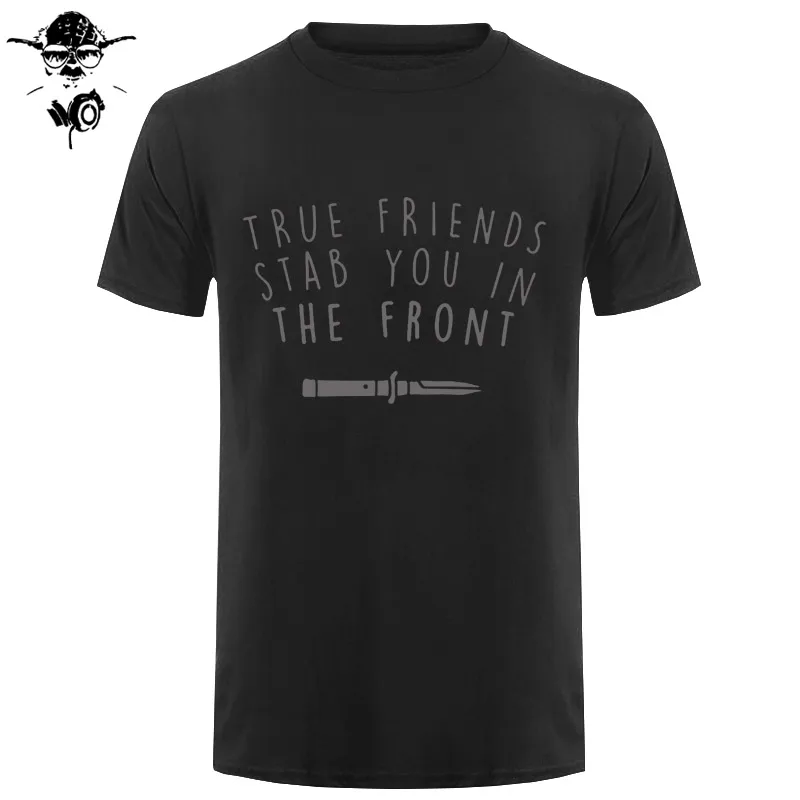 Футболка BMTH для мужчин Bring Me The Horizon, Классическая футболка с надписью «True Friends», хлопковая графическая футболка для мужчин - Цвет: black gray