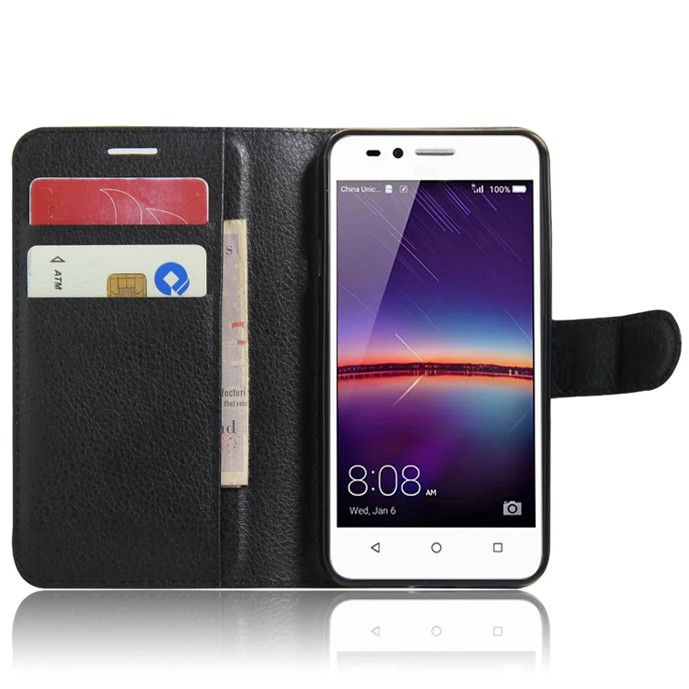 Для huawei Lua L21 Чехол кошелек Обложка на заднюю панель из искусственной кожи чехол