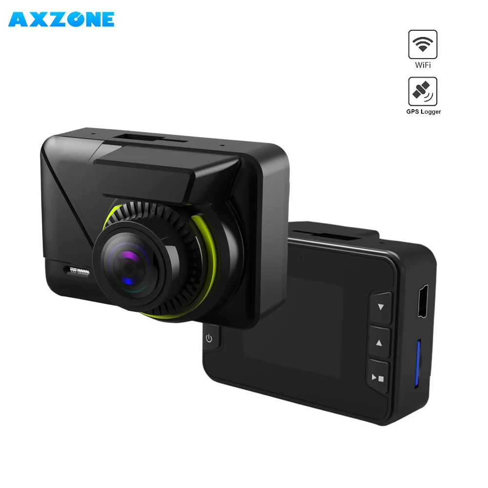AXZONE GPS WIFI Автомобильный видеорегистратор рекордер 1 5 &quotАвтомобильный 1080P FHD