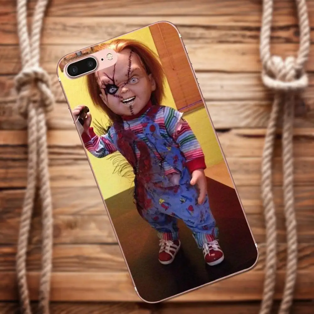 Мягкий ТПУ чехол для телефона Vvcqod новинка кукла Чаки Apple iPhone 4 4S 5 5C 5S SE 6 S 7 8 Plus X Moto G