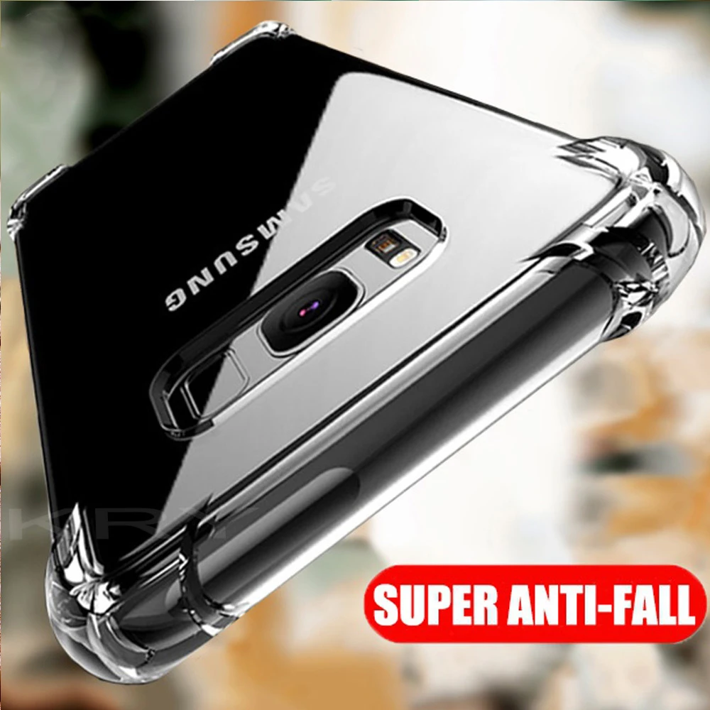 Противоударный Прозрачный чехол для телефона samsung S8 S9 S10 Plus S10e S7 edge Note 10 Plus 9 8 чехол мягкий силиконовый прочный Чехол из ТПУ