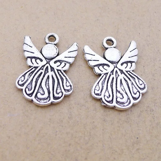 

6 Pieces/Lot 21mm*15mm tibetan silver color Diy Jewelry Accessory angel wings charms For Jewelry Making