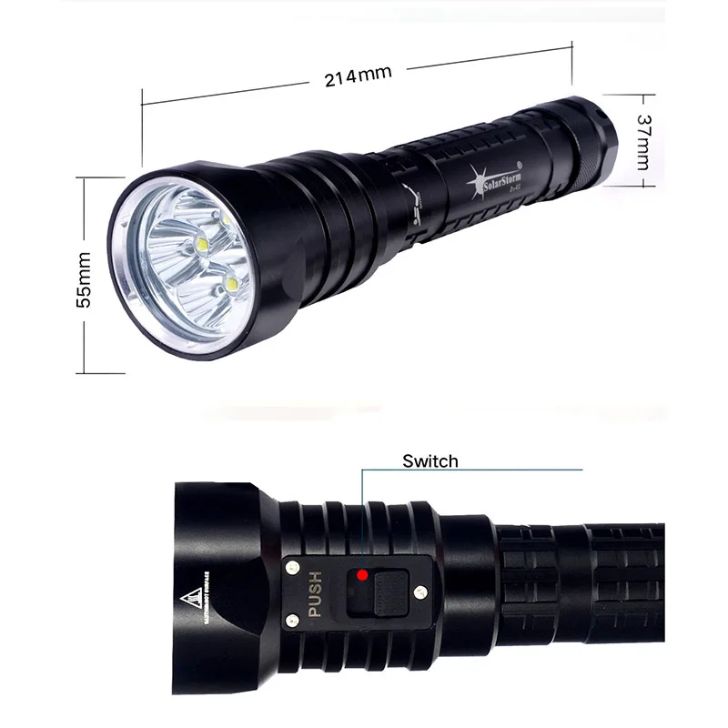 Новый Solarstorm 6000lm Дайвинг 4x CREE XML L2 LED дайв фонарик Torch Light Фонари с Батарея и Зарядное
