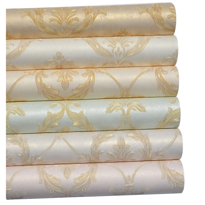 

European Style Classic Floral Wall Paper Roll 3D Mural Embossed Wallpapers for Living Room Bedroom Walls Contact Paper