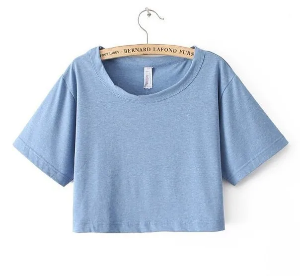 Женский укороченный топ с круглым вырезом 6 цветов | Женская одежда