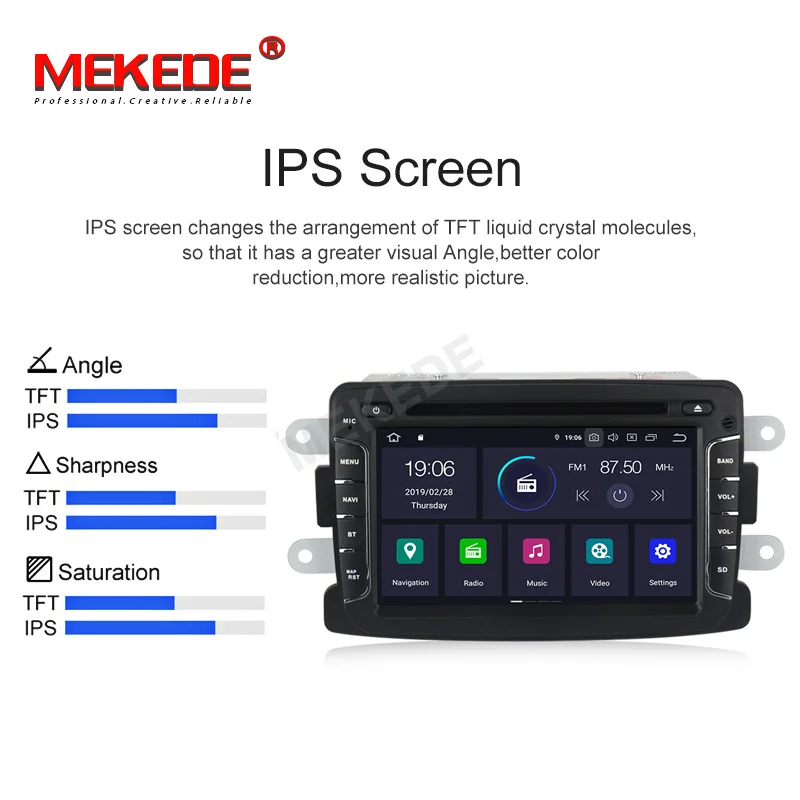 Mekede 7 "android 9 0 Центральный multimidia android gps навигация DVD для Dacia/Duster/Logan/Sandero /Lada Xray 2 DSP