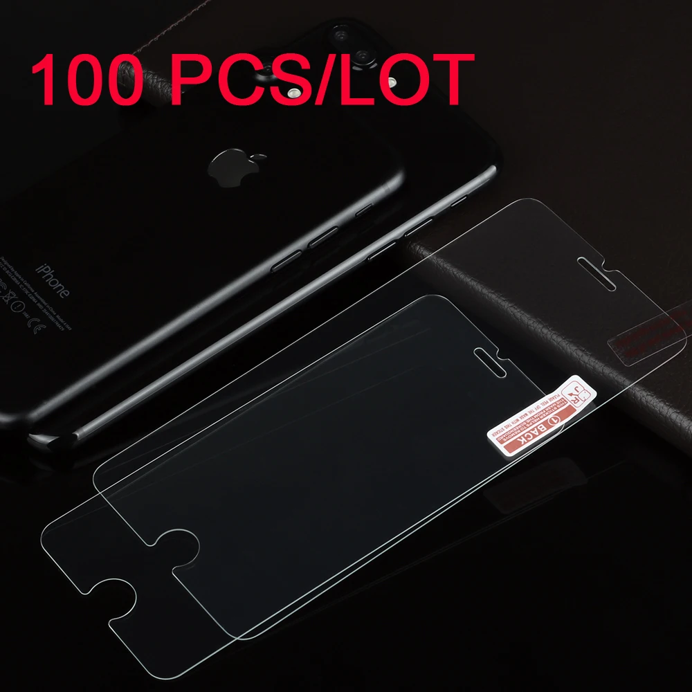 100 шт./лот оптовая продажа для Apple iPhone 7 Plus Премиум Закаленное стекло Защита экрана