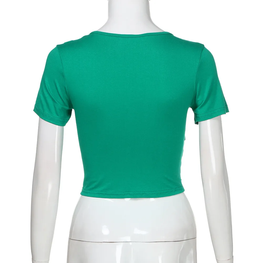 Летние сексуальные топы женские с глубоким v образным вырезом короткий рукав