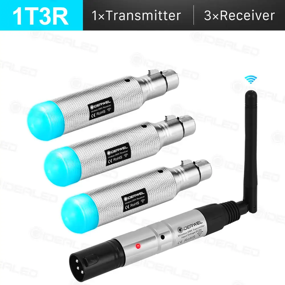 1T3R Dmx светильник с эффектом батареи беспроводной 2,4 GISM 500 м Dmx512 приемник передатчик дальность связи приемник Музыка DJ клуб диско - Color: 1T3R