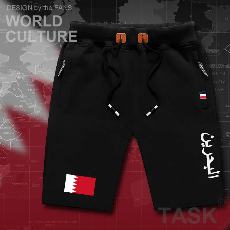 Мужские пляжные шорты Bahrain мужские для тренировок с флагом на молнии карманом