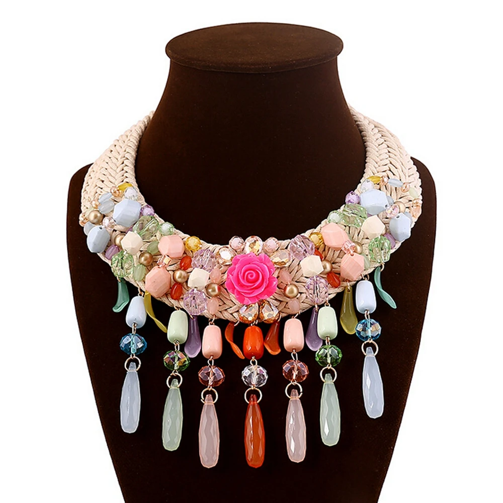 Модное цветочное ожерелье для женщин богемное s &amp Подвески bib ювелирные изделия |