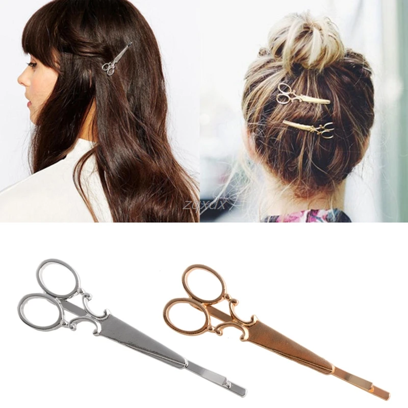 Fashion Women Chic Scissors Shape HairClip Gold/Silver Hair Pin Accessory Whosale&Dropship|Ножницы| |