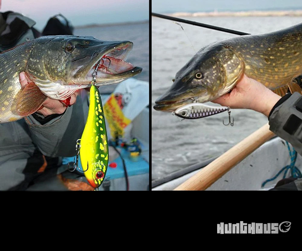 Hunthouse Jerkbait Мускусная приманка для ловли щуки, рыбацкие приманки VIB, крючки, медленно тонущие воблеры для щуки, Pesca Leurre jerkbaits