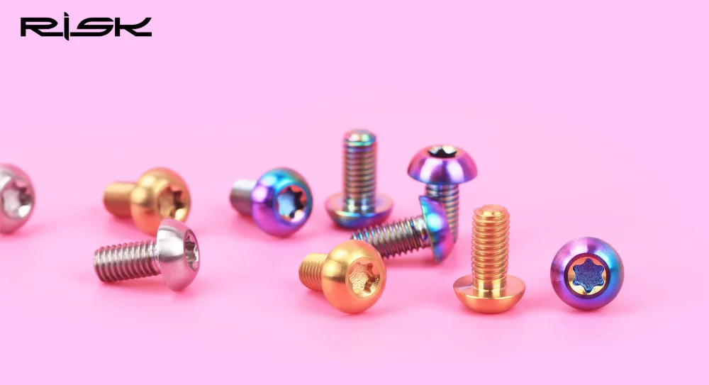 12 шт. болты ротора дискового тормоза M5x10mm T25 Torx Titanium TI MTB bicylce держатель болтов для