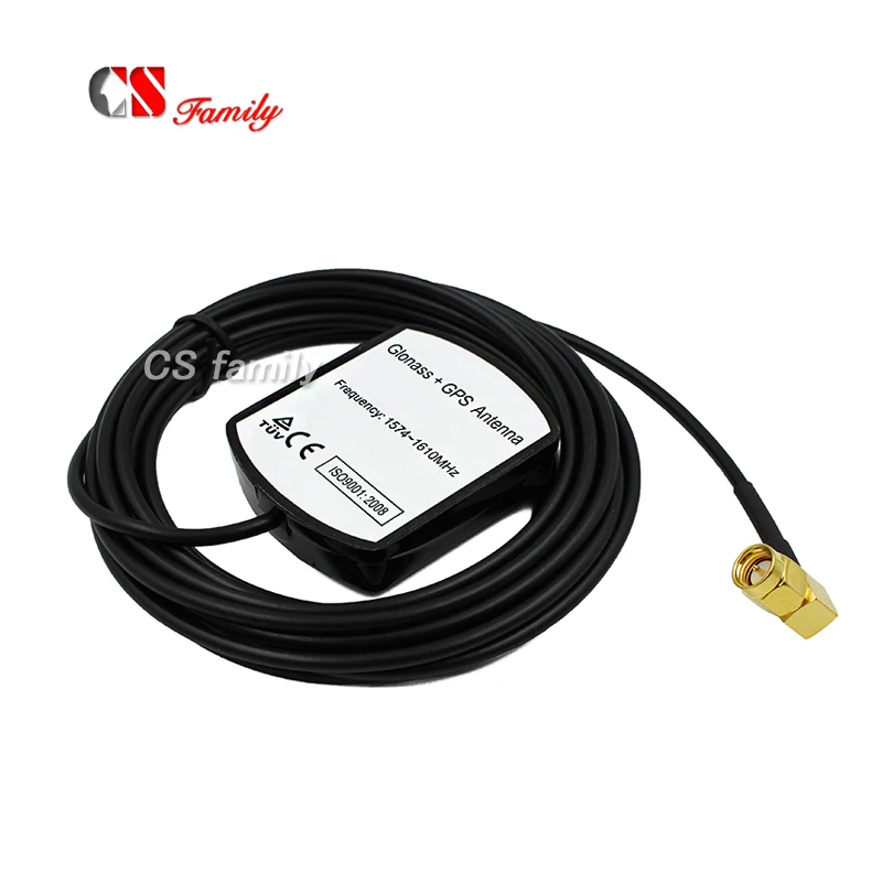 

SMA Male plus GPS активная антенна с прямоугольным штекером GLONASS