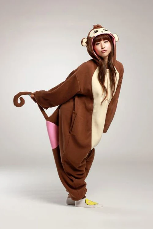 BIKIRUB Мультфильм Бабуин Животных Пижамы Мужская Симпатичные Зима Pajama Наборы