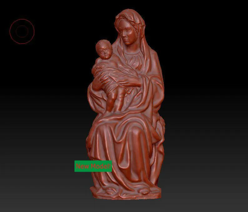 

3D model stl format, 3D solid model rotation sculpture for cnc machine Woman and Child