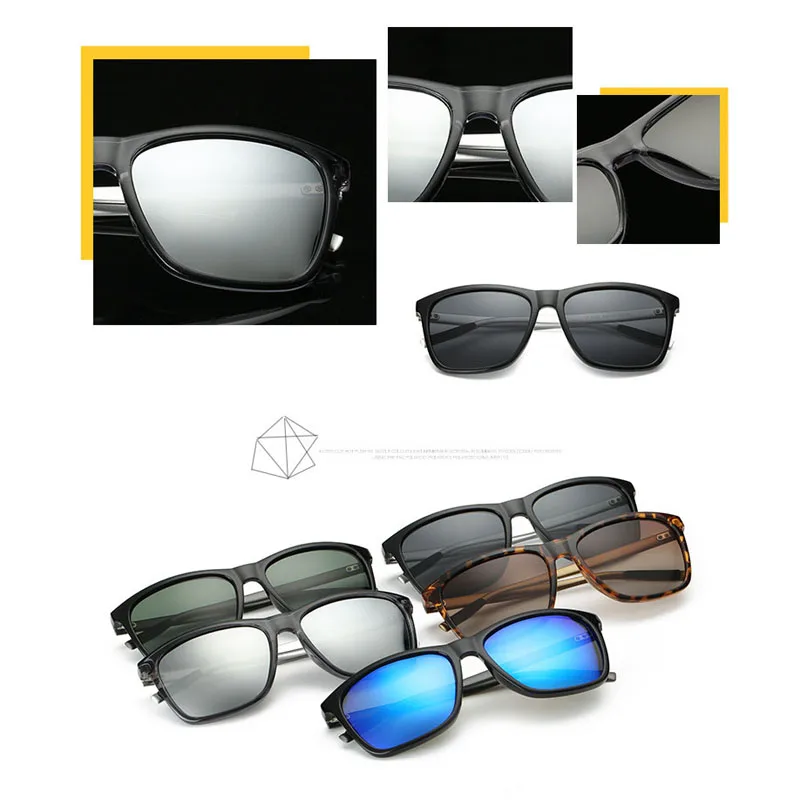 Солнцезащитные очки Мужские женские ретро алюминиевые зеркальные