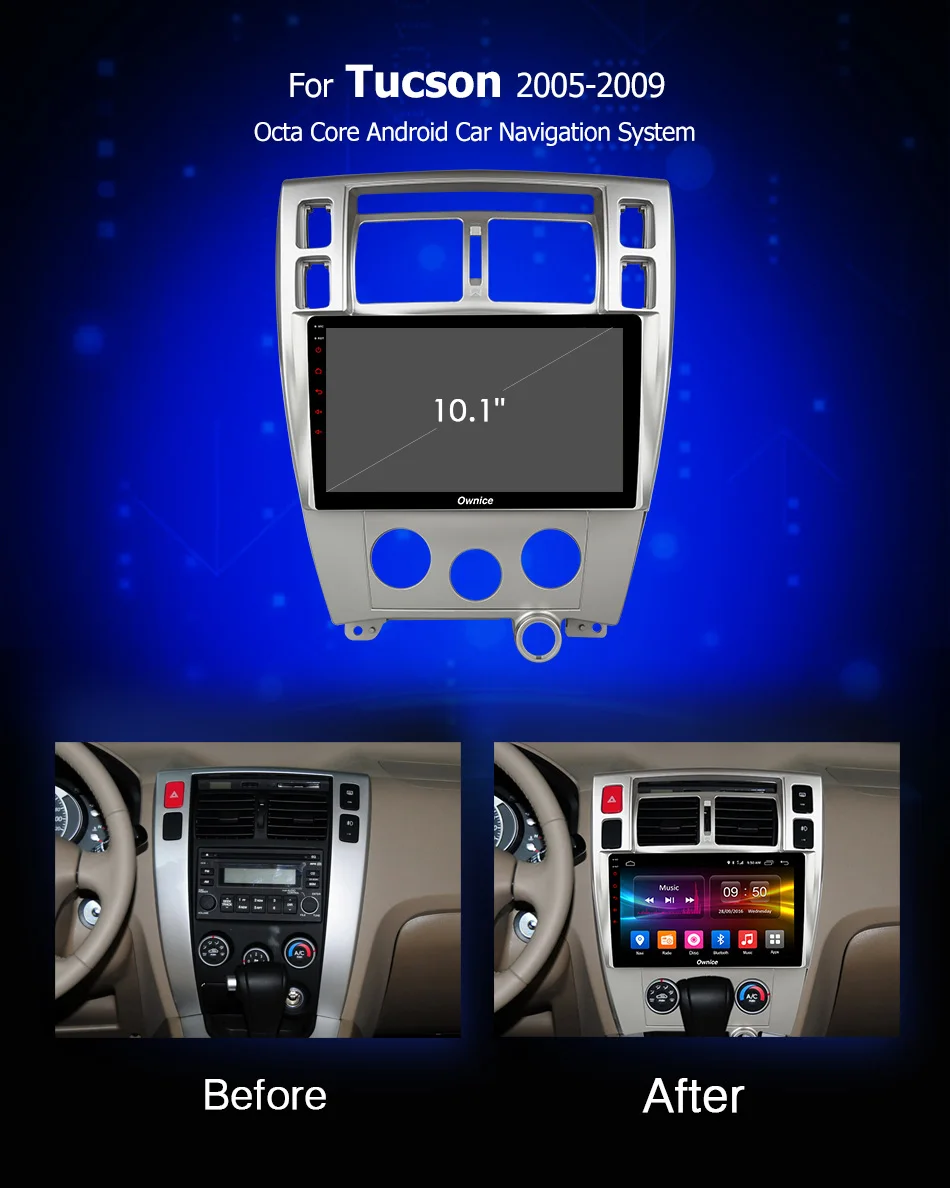 Ownice C500 + G10 Android 8 1 10 &quotавтомобильный радиоприемник FM Bluetooth gps мультимедиа 2005-2009 для