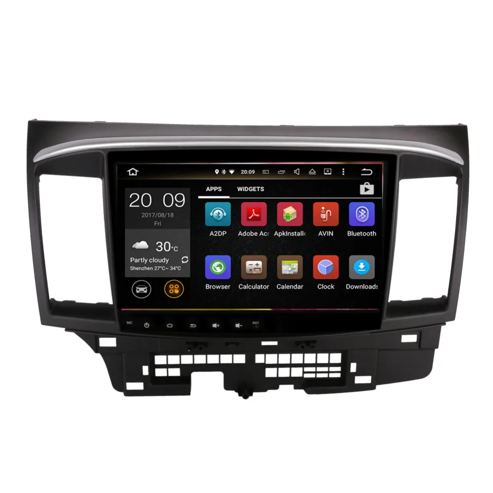 Головное устройство для Mitsubishi Lancer 10 1 8 0 2007 дюйма IPS HD Android 2016 Восьмиядерный