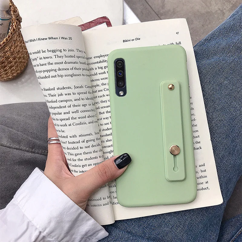 Наручный ремень силиконовый чехол для samsung galaxy a50 a30 a60 a70 a40 a20 a40s m30 m20 m10 a7 браслет на запястье держатель телефона мягкая обложка